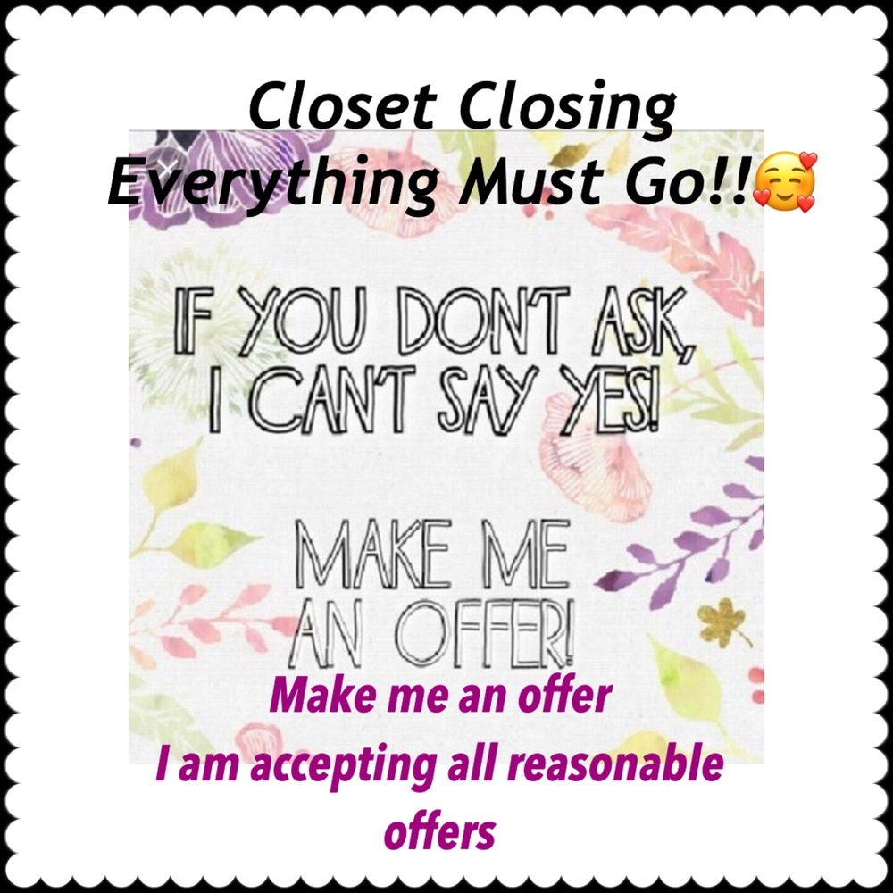 Closet clear out. Everything must go